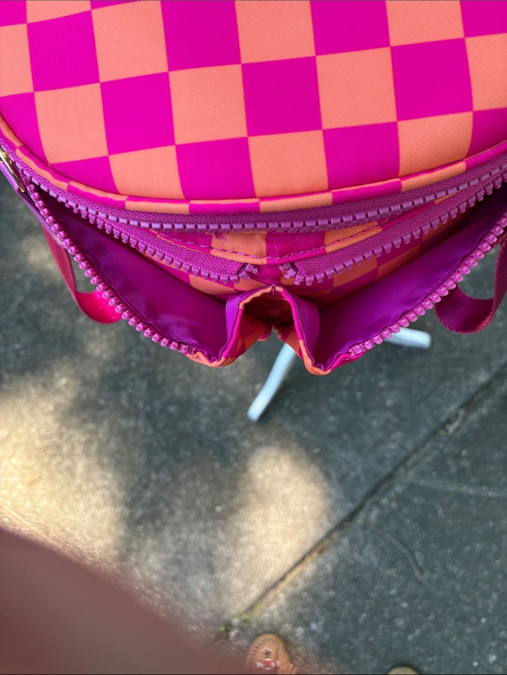 Small Vibrant Checkered Crossbody/Shoulder Bag - Picture 4 of 7